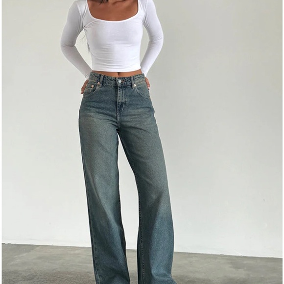 MOTEL ROCKS Parallel Jeans In Brown And Blue Acid - Picture 1 of 3
